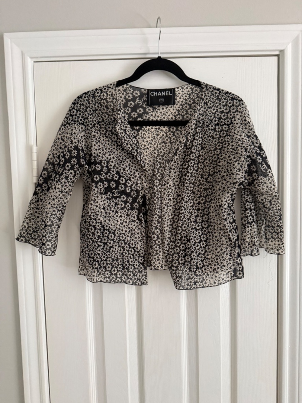 CHANEL Semi Sheer Floral Cardigan Set - Picture 7 of 8